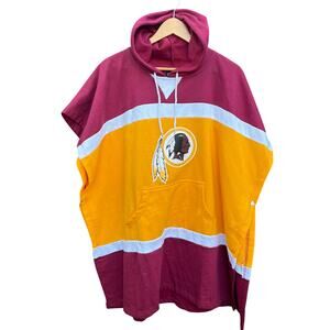 Washington Redskins NFL Hooded Poncho One Size Fits All 30x35 Preowned